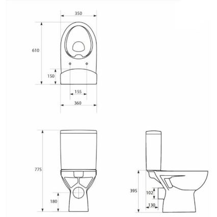 Cersanit K27-062 - Tualetes pods PARVA keramika/balta