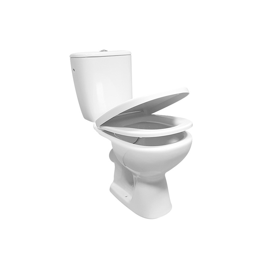 Cersanit K667-052 - Brīvi stāvošs tualetes pods ar tualetes vāku ARTECO keramika/balta