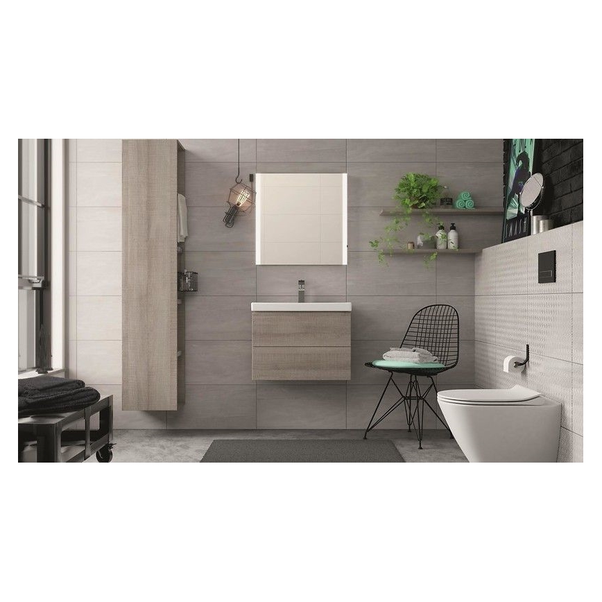 Cersanit K701-104 - Pie sienas stiprināms tualetes pods ar tualetes poda vāku CITY OVAL keramika/balta