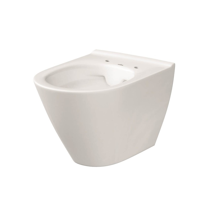 Cersanit K701-104 - Pie sienas stiprināms tualetes pods ar tualetes poda vāku CITY OVAL keramika/balta