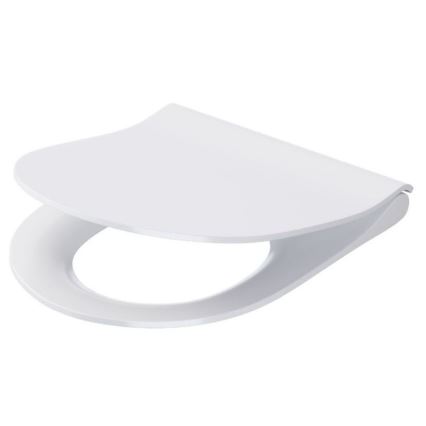 Cersanit K701-104 - Pie sienas stiprināms tualetes pods ar tualetes poda vāku CITY OVAL keramika/balta