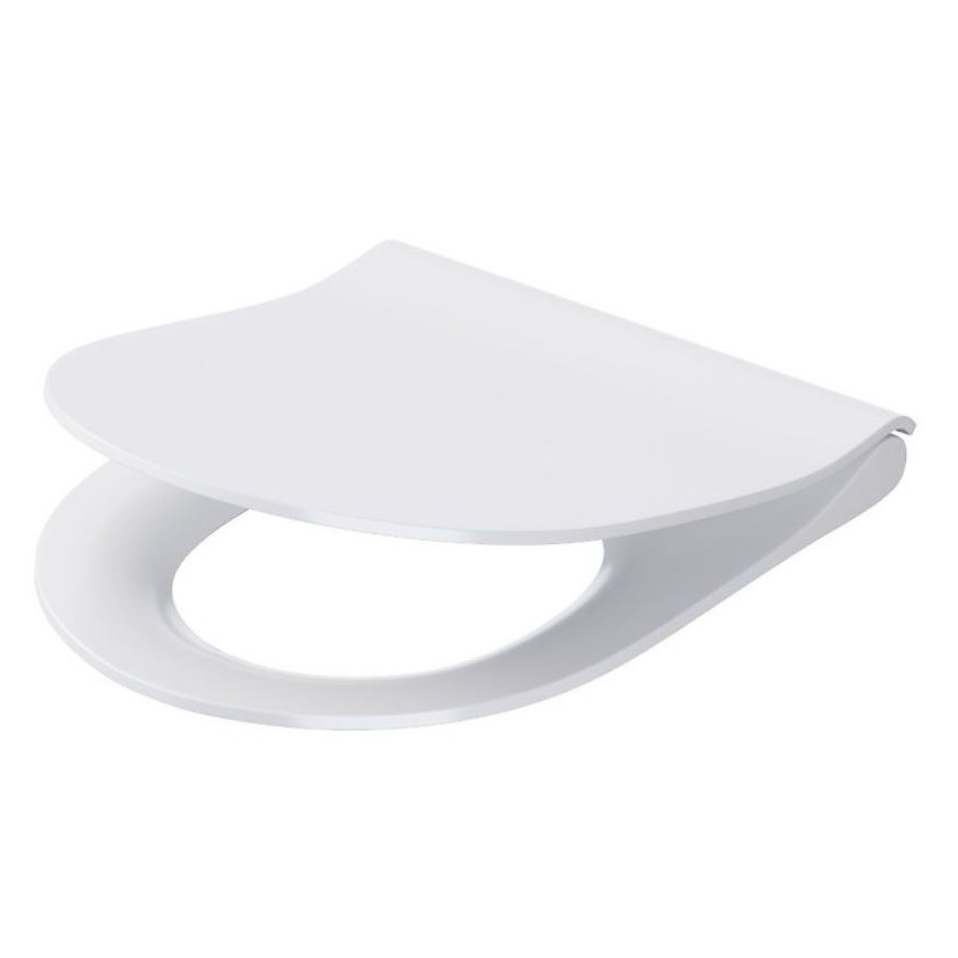 Cersanit K701-104 - Pie sienas stiprināms tualetes pods ar tualetes poda vāku CITY OVAL keramika/balta