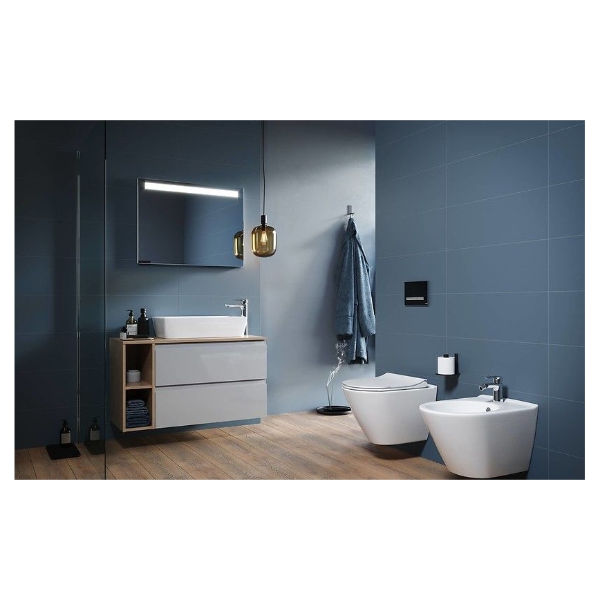 Cersanit K701-104 - Sienas piestiprināms WC ar sēdekli CITY OVAL keramika/balta