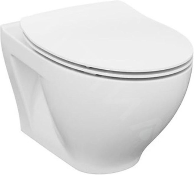 Cersanit K701-147 - Karājamais WC ar SAVIO tualetes sēdekli, keramika/balta