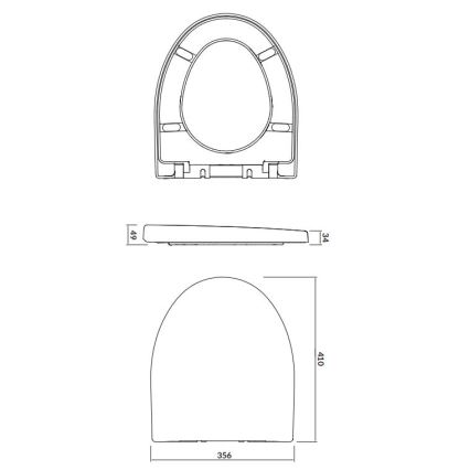 Cersanit K98-0122 - PARVA SoftClose tualetes sēdeklis, balts