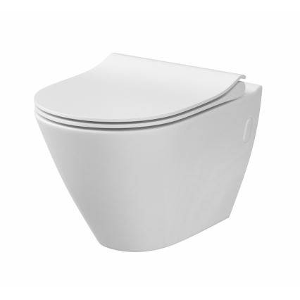 Cersanit K98-0146 - Tualetes poda vāks CITY OVAL SoftClose balta