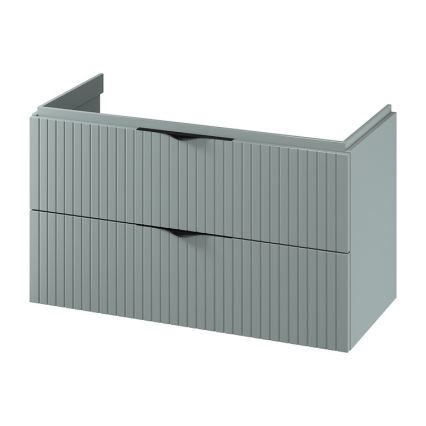 Cersanit S1015-012 - Sienas piestiprināms vannas istabas skapītis zem izlietnes TIRSO 100x55x45 cm mentolkrāsas
