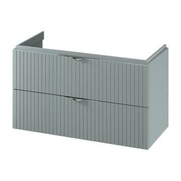 Cersanit S1015-012 - Sienas piestiprināms vannas istabas skapītis zem izlietnes TIRSO 100x55x45 cm mentolkrāsas