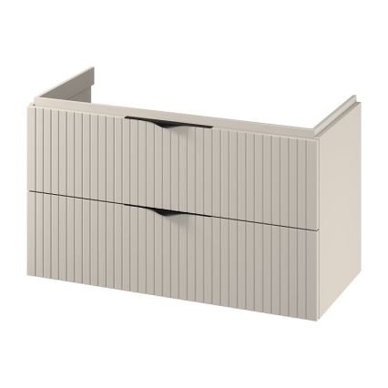 Cersanit S1015-013 - Sienas piestiprināms vannas istabas skapītis zem izlietnes TIRSO 100x55x45 cm bēšs