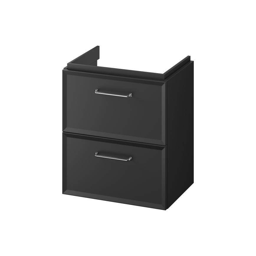 Cersanit S1021-006 - Karājams vannas istabas skapītis zem izlietnes MILLE SLIM 50x35 cm melns