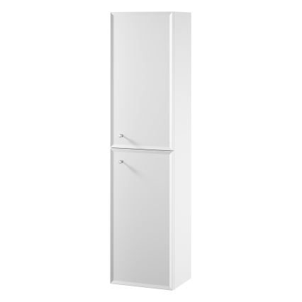 Cersanit S1021-010 - Sienas piestiprināms vannas istabas skapītis MILLE 40x160x30 cm, matēta balta apdare