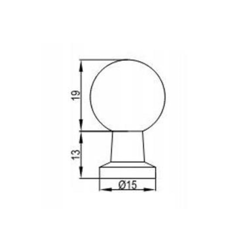 Cersanit S1021-019 - MILLE zelta mēbeļu rokturis