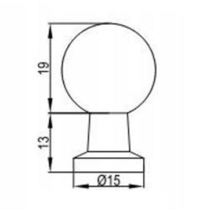 Cersanit S1021-020 - Mēbeļu rokturis MILLE melns
