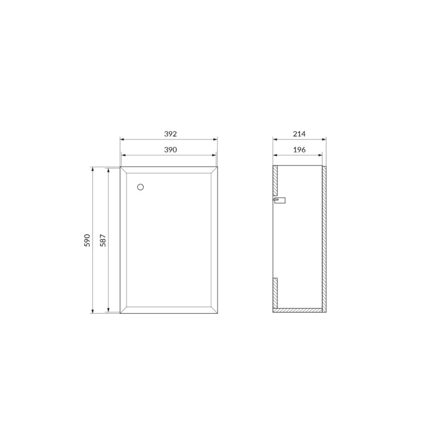 Cersanit S1022-003 - Piekaramais vannas istabas skapītis zem izlietnes MILLE 40x22 cm melns