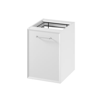 Cersanit S1022-011 - Sienas stiprināms vannas istabas skapītis ar veļas grozu MILLE 40x55x45 cm balts