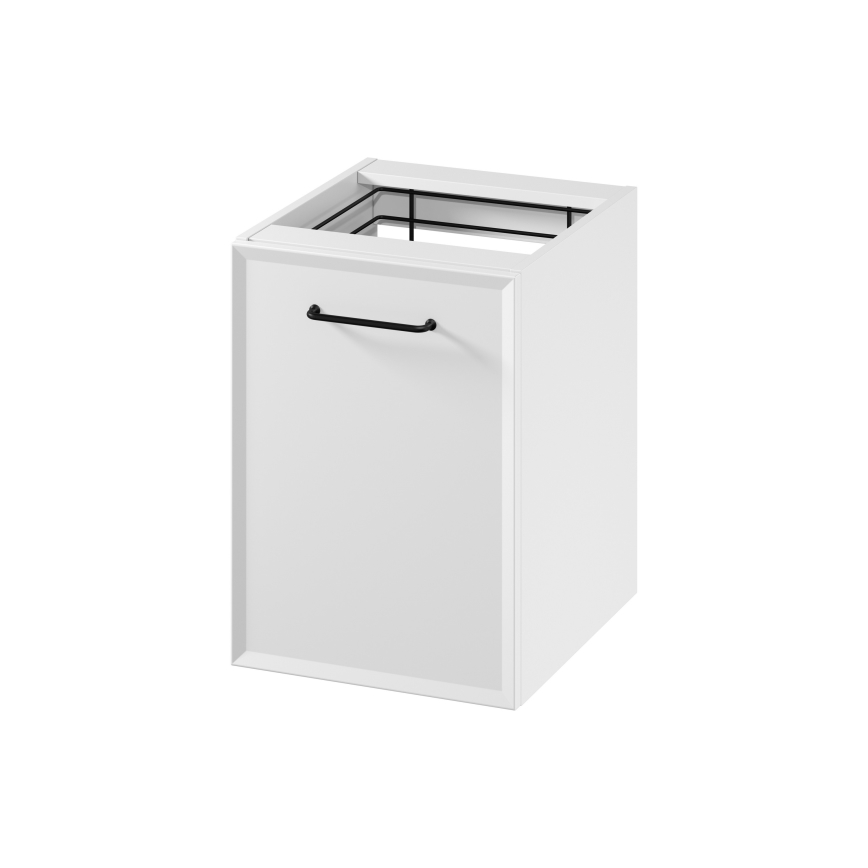 Cersanit S1022-011 - Sienas stiprināms vannas istabas skapītis ar veļas grozu MILLE 40x55x45 cm balts