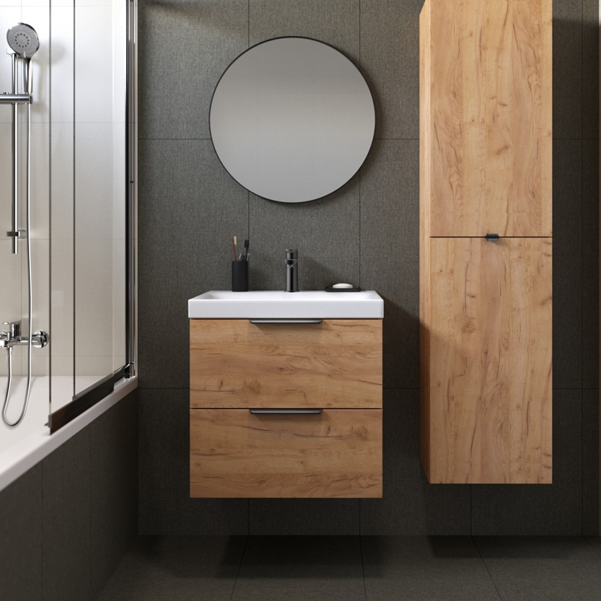 Cersanit S598-047-DSM - Sienas skapītis zem izlietnes MALIKA 80x55x45 cm ozols