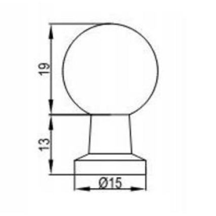 Cersanit S599-0184 - Mēbeļu rokturis MILLE spīdīgs hroms