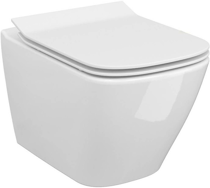 Cersanit S701-405 - Karājams WC ar sēdekli CITY SQUARE keramika/balta
