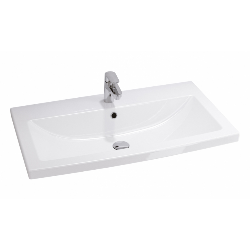 Cersanit S801-149-DSM - Sienas piestiprināms vannas istabas skapītis ar izlietni LARA 80x46x45 cm balts