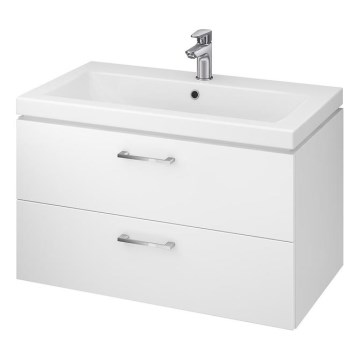 Cersanit S801-149-DSM - Sienas piestiprināms vannas istabas skapītis ar izlietni LARA 80x46x45 cm balts