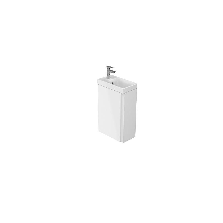 Cersanit S801-218-DSM - Piekaramais vannas skapītis ar izlietni MODUO SLIM 40 cm glancēta balta