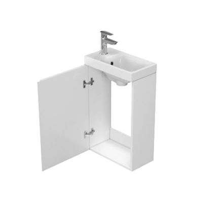 Cersanit S801-218-DSM - Piekaramais vannas skapītis ar izlietni MODUO SLIM 40 cm glancēta balta