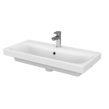Cersanit S801-221-DSM - Pakaramā vannas istabas skapītis ar izlietni MODUO 62x80 cm spīdīgi balts