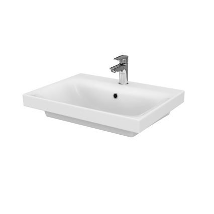 Cersanit S801-223-DSM - Pakaramā vannas istabas skapītis ar izlietni MODUO 62x60 cm spīdīgi balts