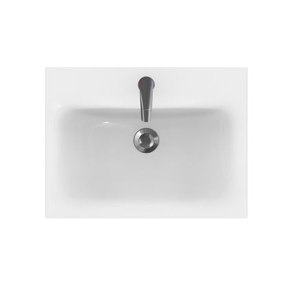 Cersanit S801-223-DSM - sienas piestiprināms vannasistabas skapītis ar izlietni MODUO 60x45 cm, spīdīgi balts