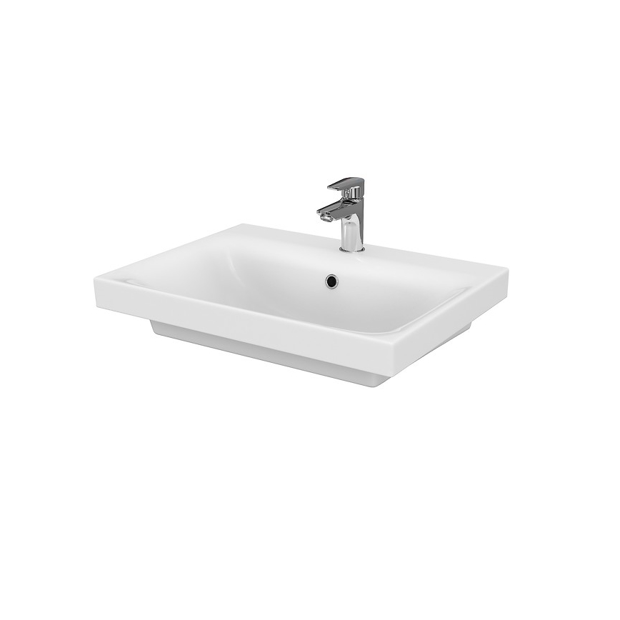 Cersanit S801-223-DSM - Karājamā vannas istabas skapīte ar izlietni MODUO 60x57x45 cm spīdīgi balta