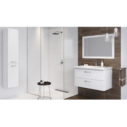 Cersanit S801-338-DSM - Piekaramais vannas istabas skapis ar izlietni ELODY 46x80 cm balta