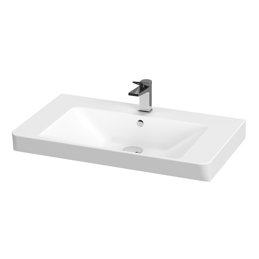 Cersanit S801-338-DSM - Piekaramais vannas istabas skapis ar izlietni ELODY 46x80 cm balta