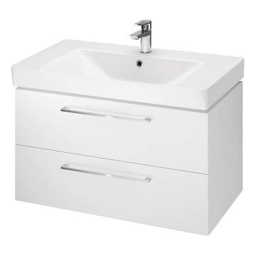 Cersanit S801-338-DSM - Piekaramais vannas skapītis ar integrētu izlietni LARA 80x46x45 cm, balts