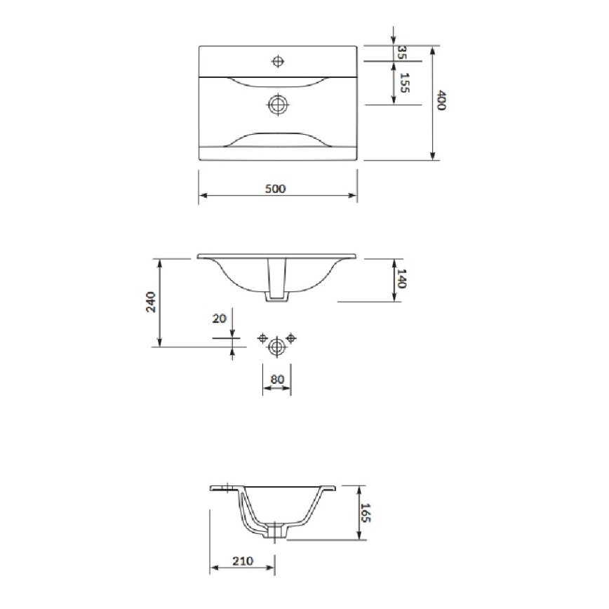 Cersanit S801-458 - Karājošais vannas istabas skapītis ar izlietni NIKO 50x40 cm, riekstkoks