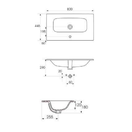 Cersanit S801-538 - Piekaramais vannas istabas skapītis ar izlietni NIKO 80x45 cm balts