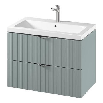 Cersanit S801-540 - piekarināms vannasistabas skapītis ar izlietni TIRSO 80x60x45 cm, piparmētru krāsā