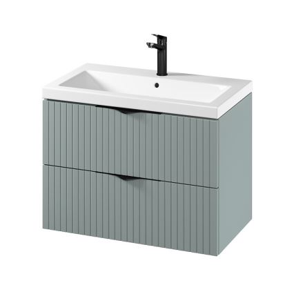 Cersanit S801-540 - piekarināms vannasistabas skapītis ar izlietni TIRSO 80x60x45 cm, piparmētru krāsā