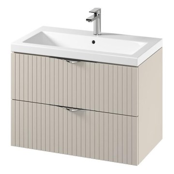 Cersanit S801-543 - sienas vannasistabas skapītis ar izlietni TIRSO 80x60x45 cm bēšs