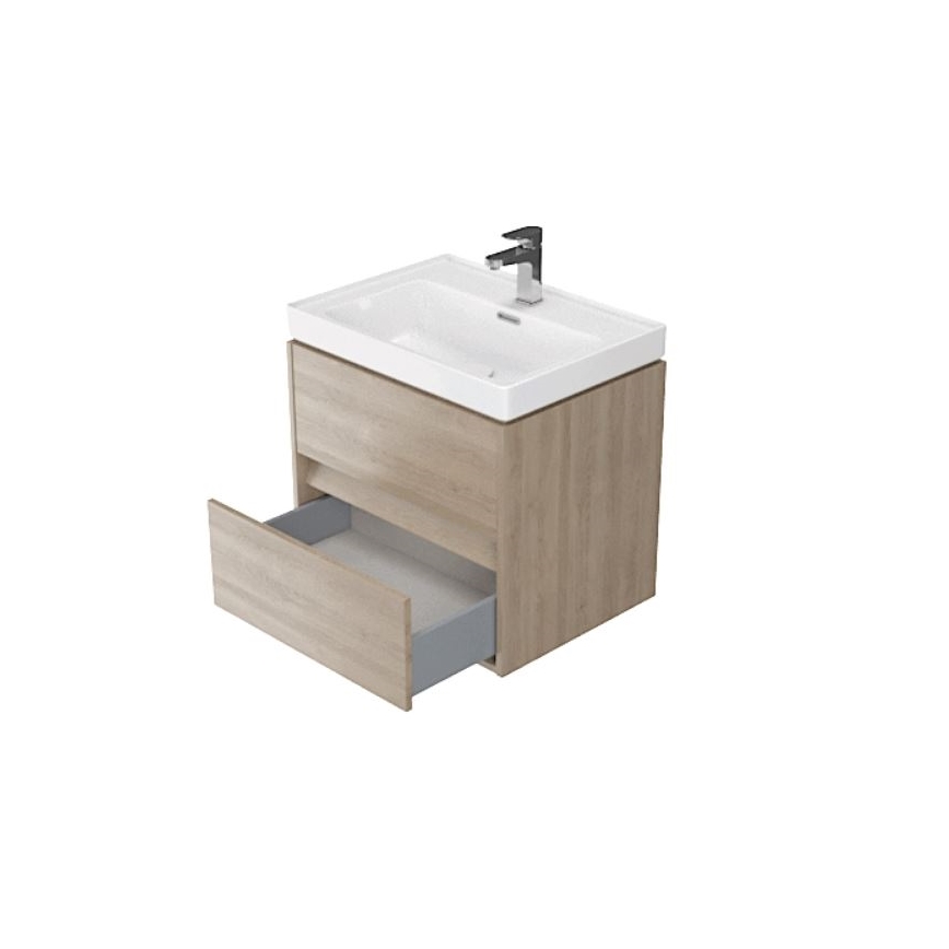 Cersanit S924-008 - Hanging vannas istaba basin skapis BARBARA 53,3x59,4 cm ozols