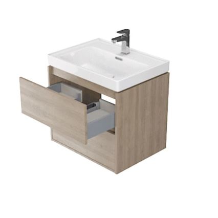 Cersanit S924-008 - Hanging vannas istaba basin skapis BARBARA 53,3x59,4 cm ozols