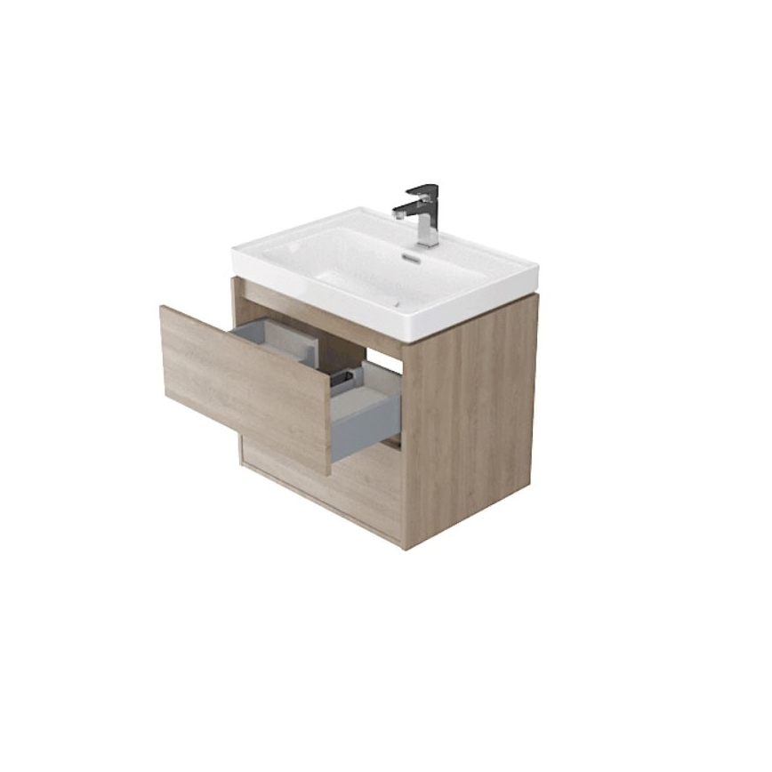 Cersanit S924-008 - Hanging vannas istaba basin skapis BARBARA 53,3x59,4 cm ozols