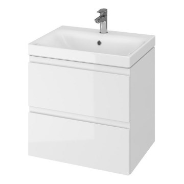 Cersanit S929-010 - Pakaramā vannas istabas skapītis zem izlietnes MODUO 57x59,5 cm spīdīgi balts