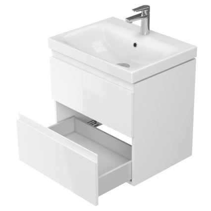 Cersanit S929-010 - Hanging vannas istaba basin skapis MEDDIE 57x59,5 cm spīdīgi balta