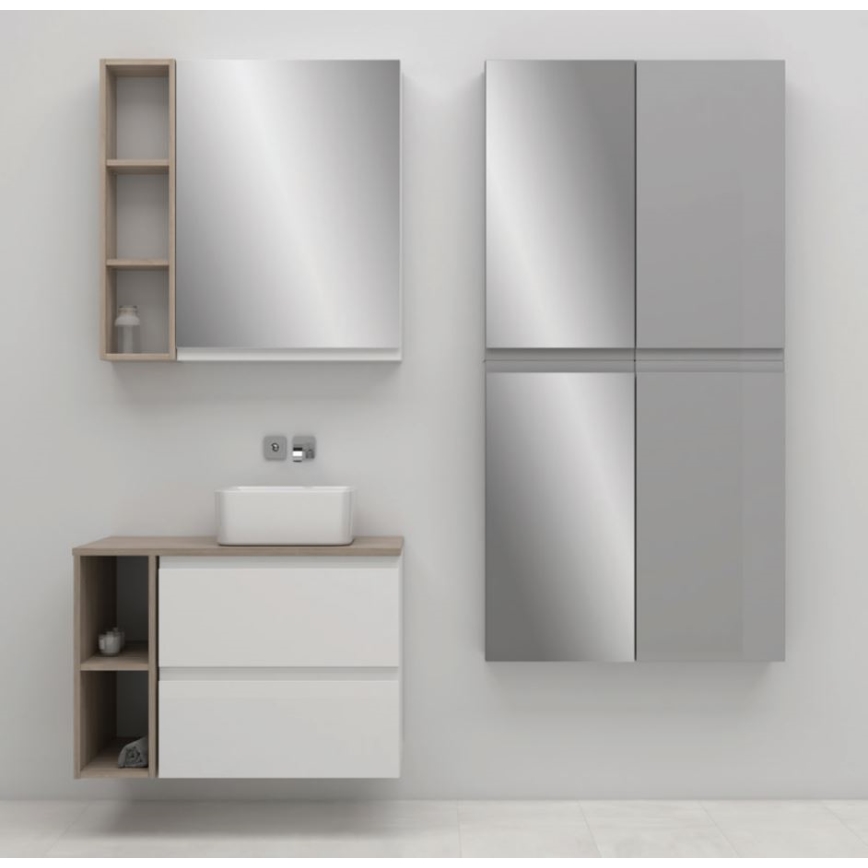 Cersanit S929-018 - Spogulis vannas istabas skapītis MEDDIE 80x59,5 cm