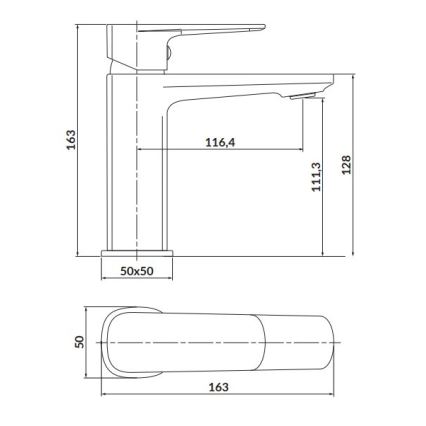 Cersanit S951-388 - Izlietnes krāns LARGA 16,3 cm spīdīgi hromēts
