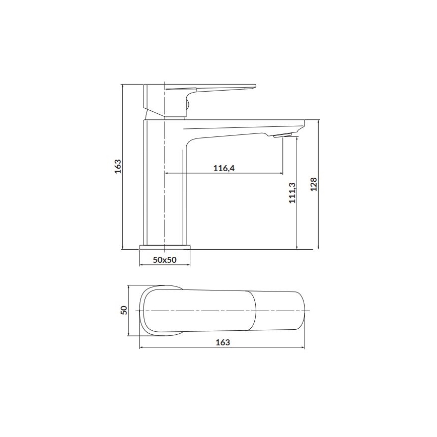 Cersanit S951-388 - Izlietnes krāns LARGA 16,3 cm spīdīgi hromēts