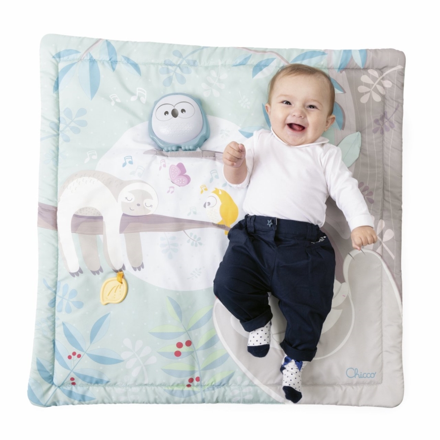 Chicco - Bērnu aktivitātes paklājiņš 2in1 3xAAA pūce