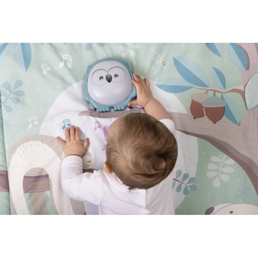 Chicco - Bērnu aktivitātes paklājiņš 2in1 3xAAA pūce