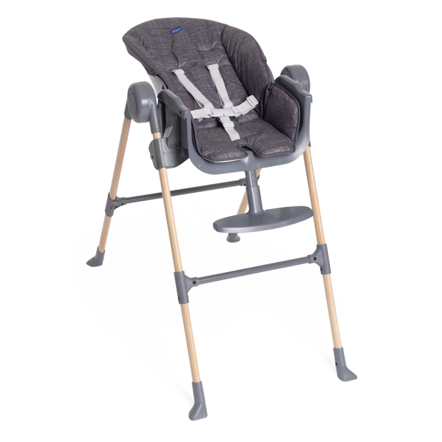 Chicco - Bērnu barošanas krēsls Polly Essential - pelēka